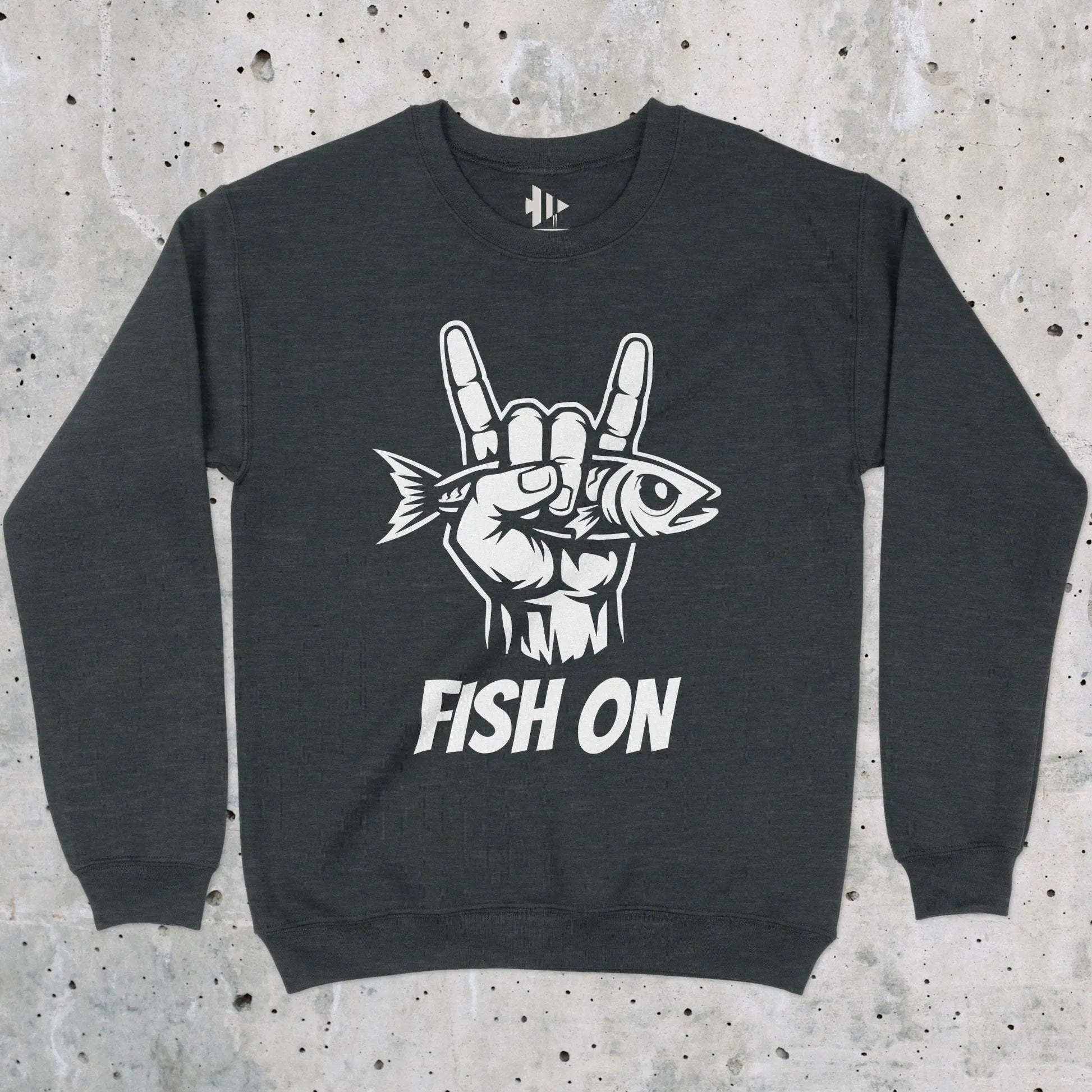Dark Heather, Fish On Sweatshirt – fish-room