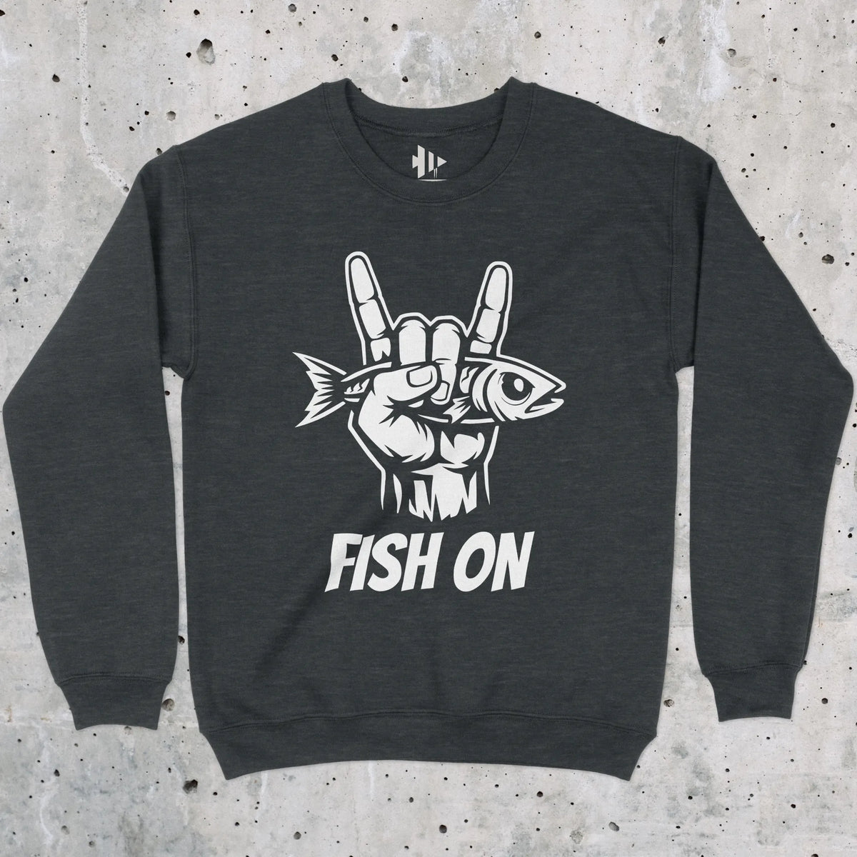 Dark Heather, Fish On Sweatshirt – fish-room
