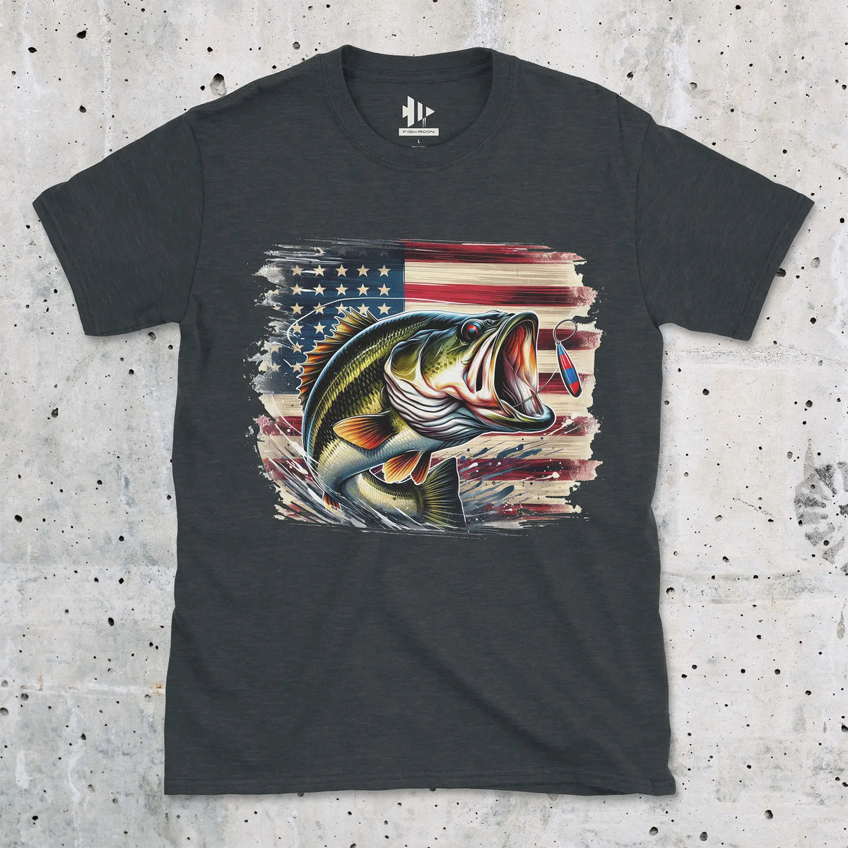 Dark Heather, American Bass Tee – fish-room