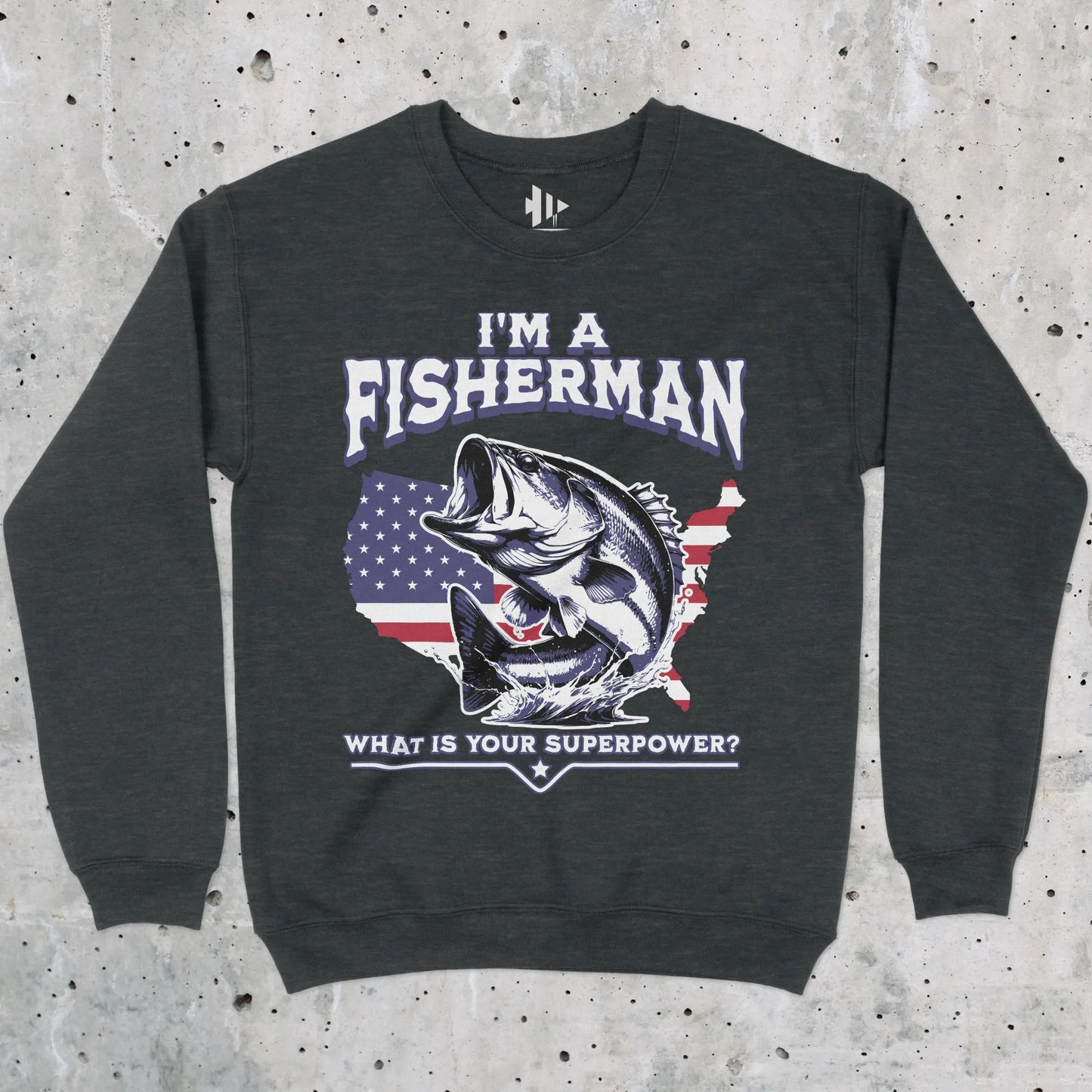 Dark Heather, Fisherman Superpower Sweatshirt – fish-room