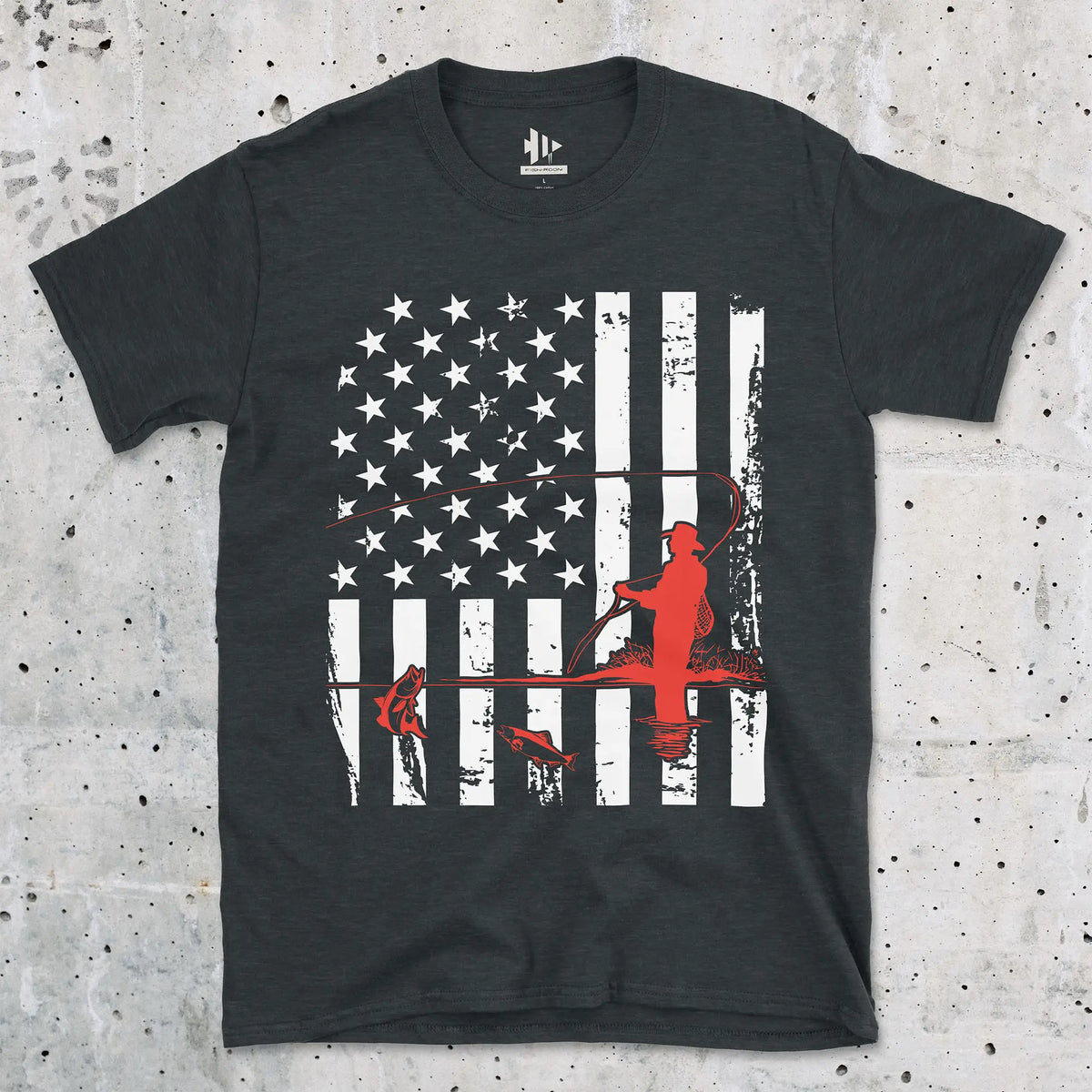 Dark Heather, Fishing USA Tee – fish-room