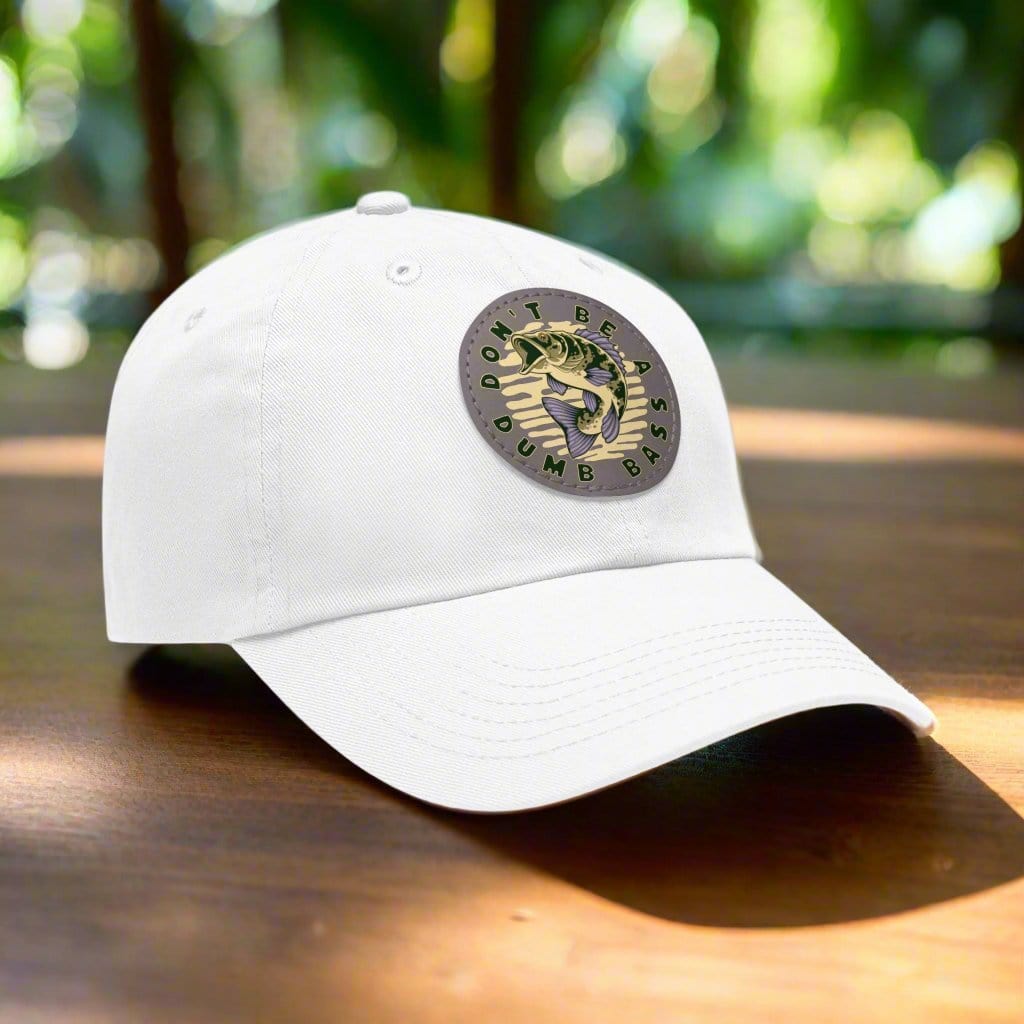 fish-room llc Hats White / Grey patch / Circle / One size Don't be a Dumb Bass Dad Hat