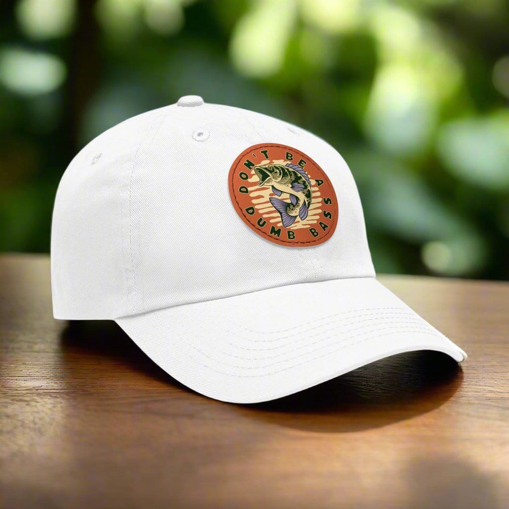 fish-room llc Hats White / Light Brown patch / Circle / One size Don't be a Dumb Bass Dad Hat