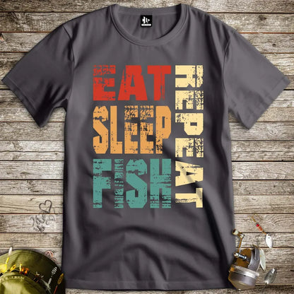 Eat Sleep Fish Repeat Tee - FISH - ROOM LLC