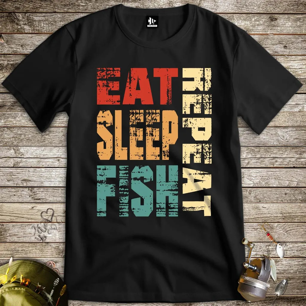 Eat Sleep Fish Repeat Tee - FISH - ROOM LLC