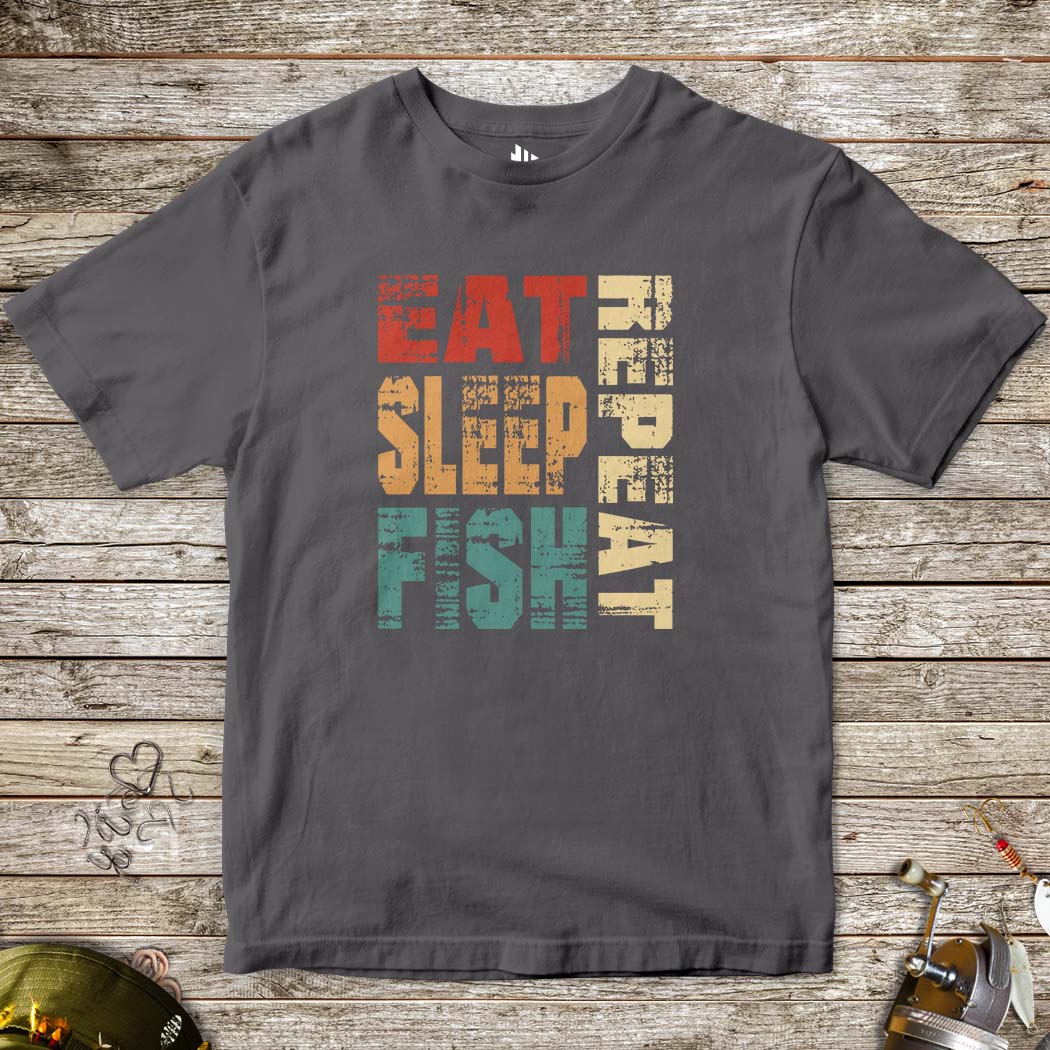 Eat Sleep Fish Repeat Tee for Kids - FISH - ROOM LLC