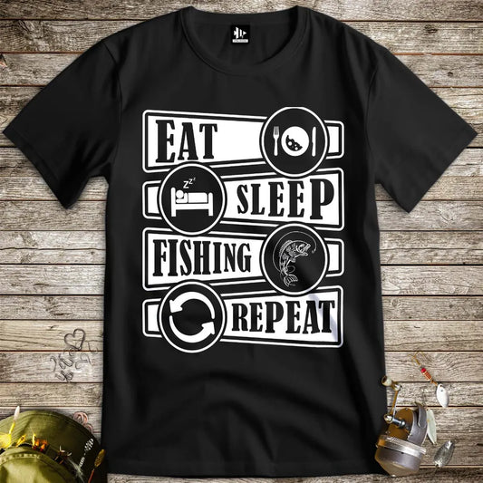 Eat Sleep Fishing Repeat Tee - FISH - ROOM LLC