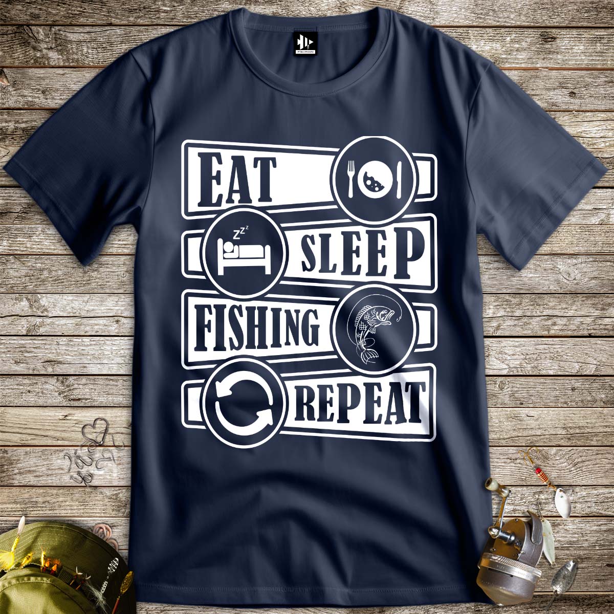 Eat Sleep Fishing Repeat Tee - FISH - ROOM LLC