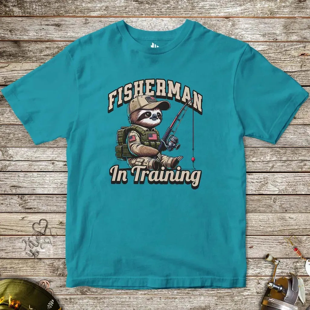 Tropical Blue, Fisherman in Training Tee for Kids – fish-room