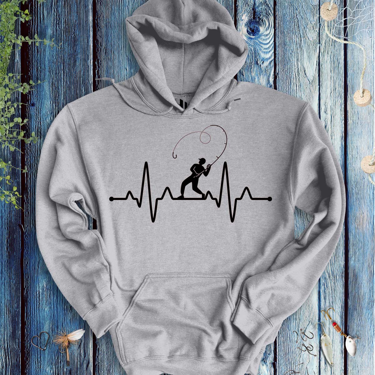 Fisherman's Heart Line Hoodie - FISH - ROOM LLC