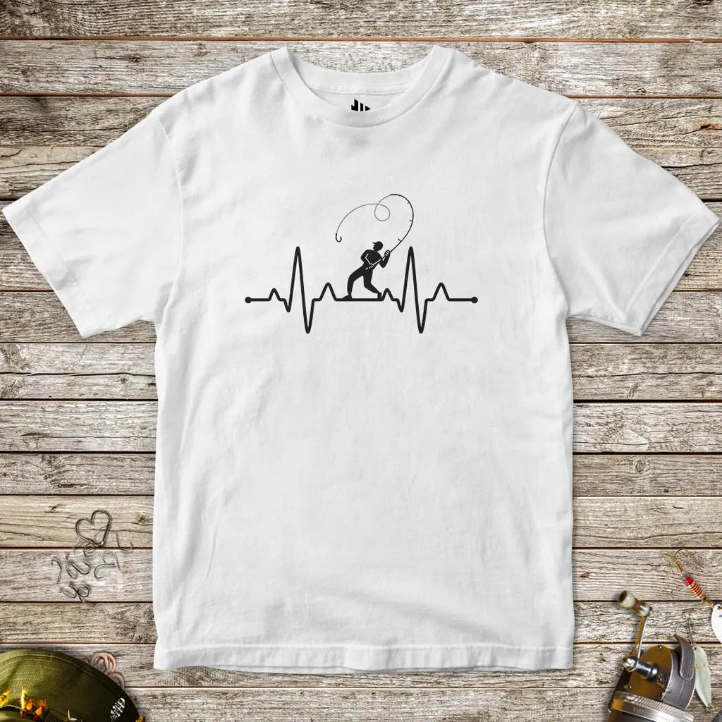 Fisherman's Heart Line Tee for Kids White Kids T-Shirt