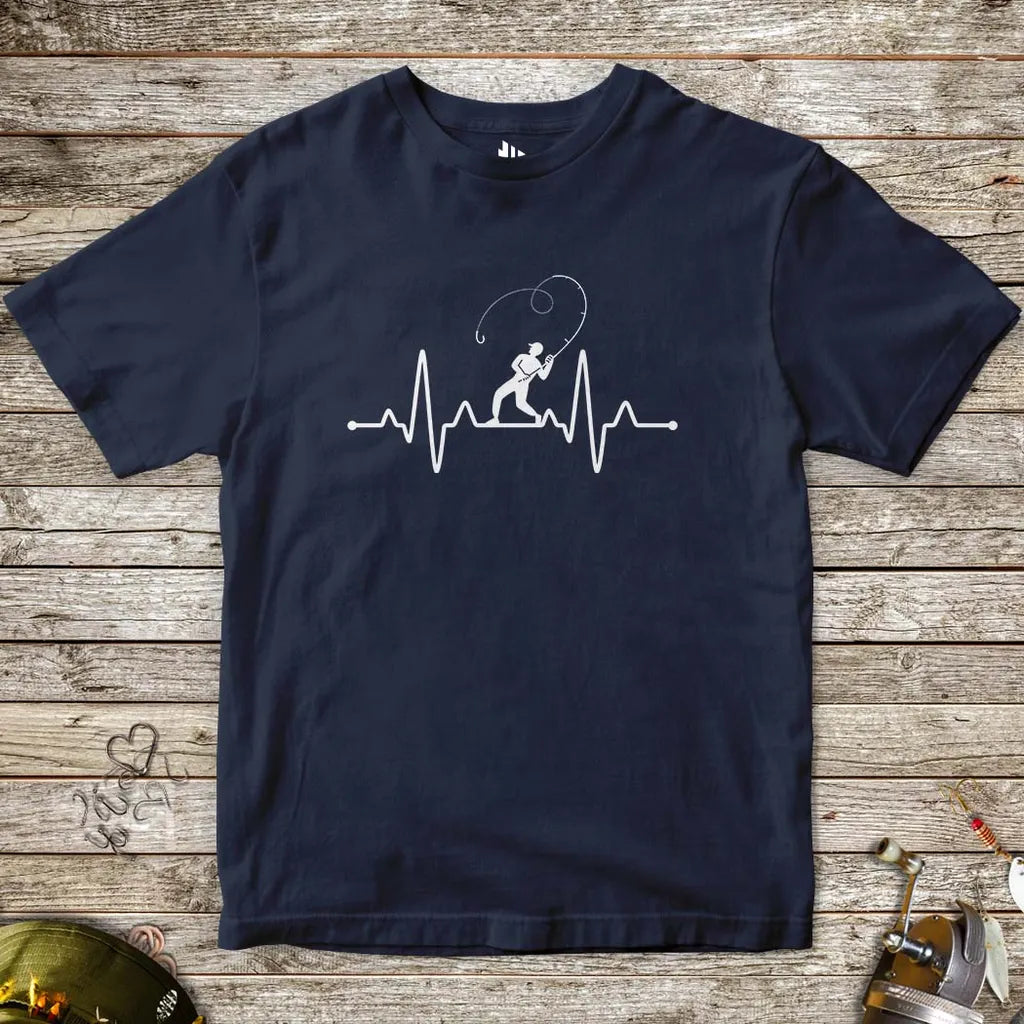 Fisherman's Heart Line Tee for Kids Navy Kids T-Shirt