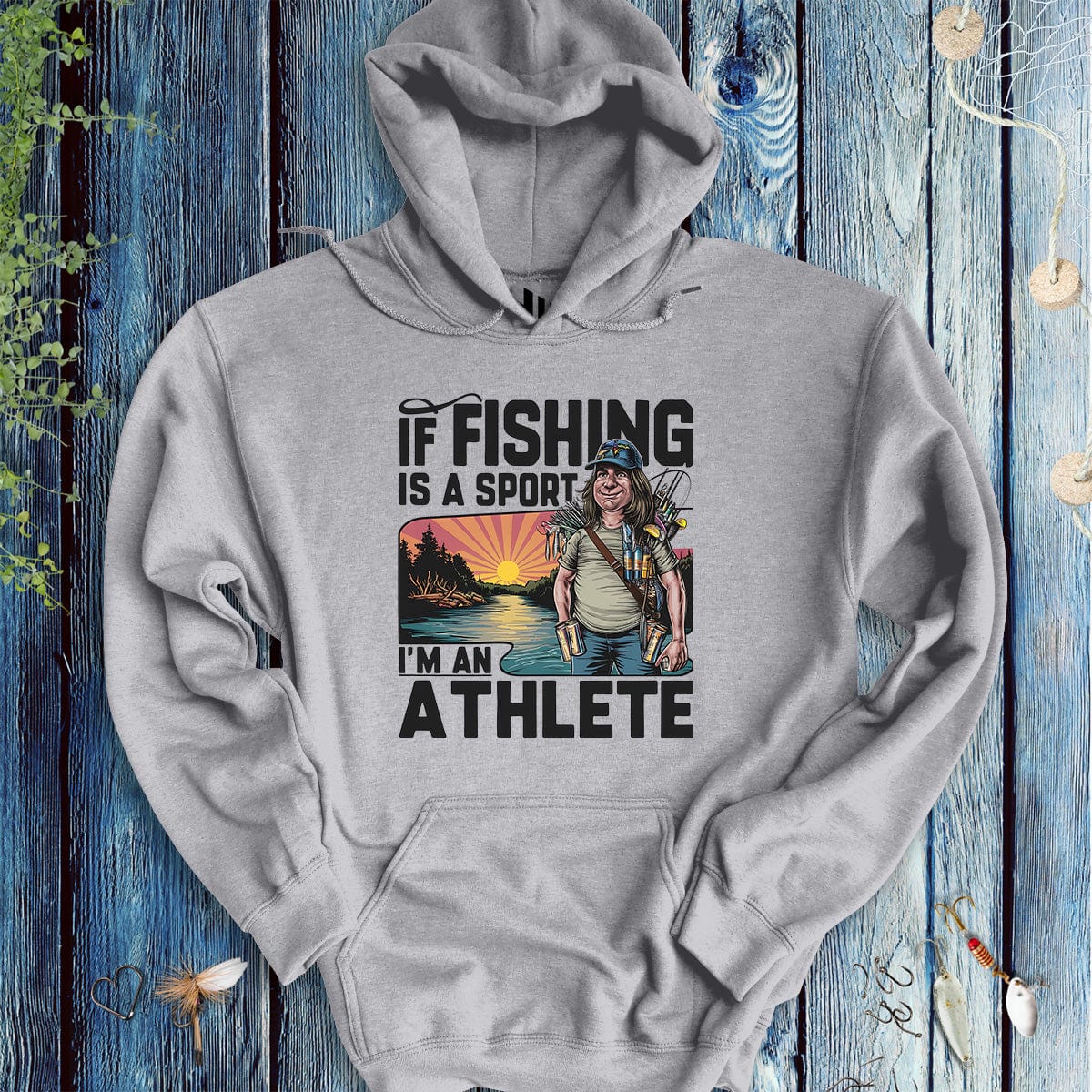 fish-room llc Hoodie Sport Grey / S Fishing Athlete Hoodie