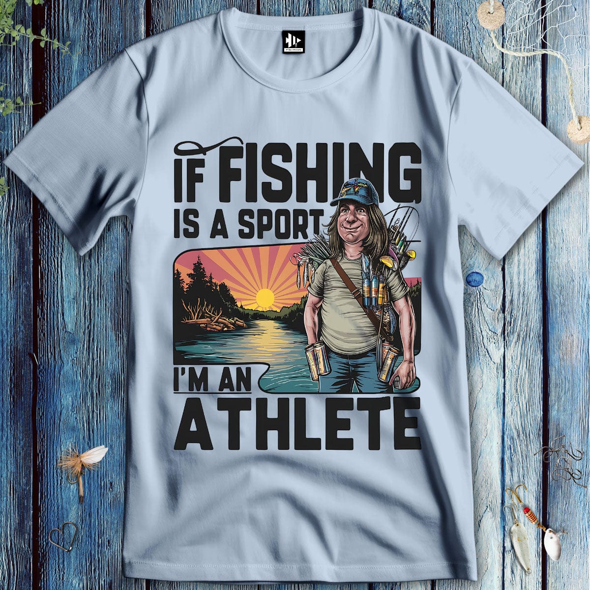 fish-room llc T-Shirt Light Blue / S Fishing Athlete T-Shirt