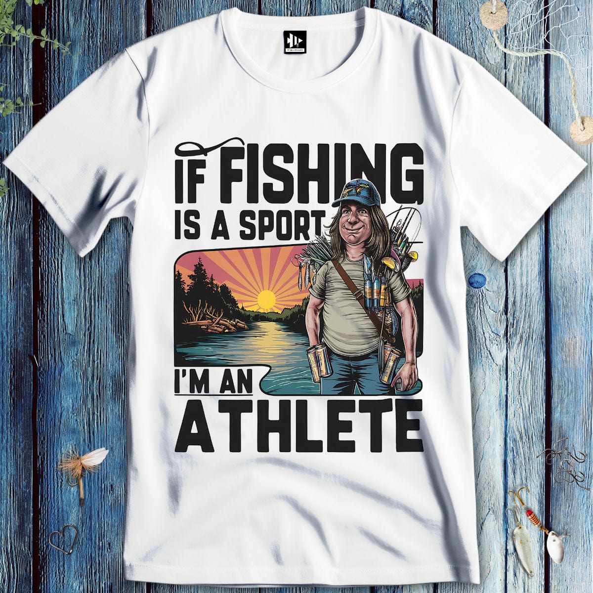 fish-room llc T-Shirt White / S Fishing Athlete T-Shirt