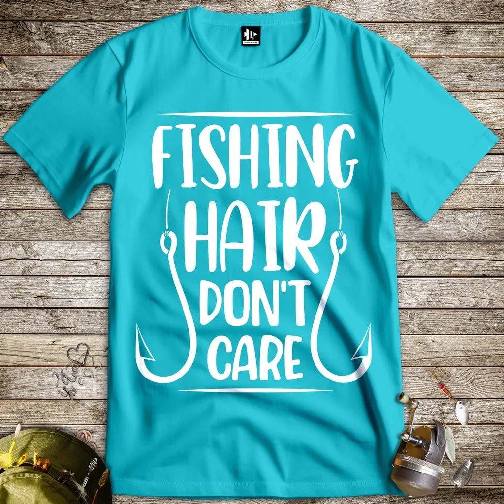 Fishing Hair Don't Care Tee - FISH - ROOM LLC