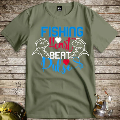 Fishing Heart Beat Pulse Tee - FISH - ROOM LLC