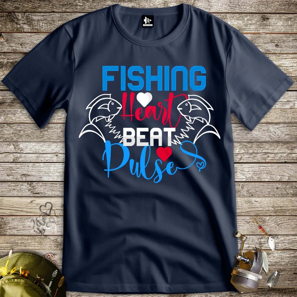 Fishing Heart Beat Pulse Tee - FISH - ROOM LLC