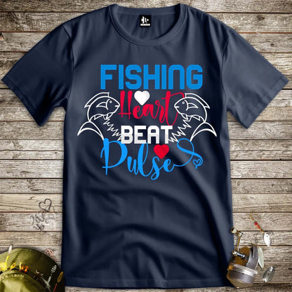 Fishing Heart Beat Pulse Tee - FISH - ROOM LLC