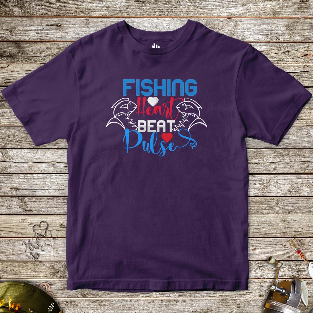 Fishing Heart Beat Pulse Tee for Kids - FISH - ROOM LLC