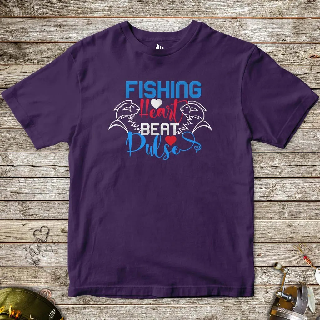 Fishing Heart Beat Pulse Tee for Kids - FISH - ROOM LLC