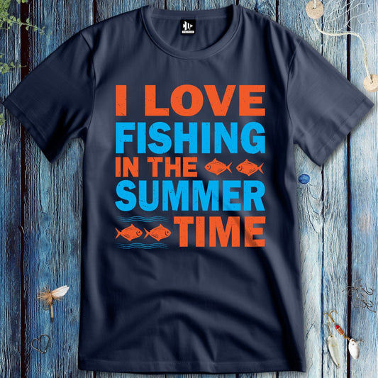 fish-room llc T-Shirt Navy / S Fishing in She Summer T-Shirt