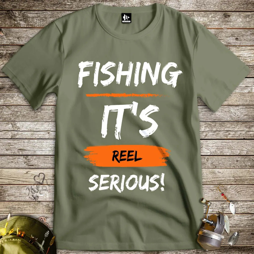 Fishing, it's reel serious! Tee - FISH - ROOM LLC
