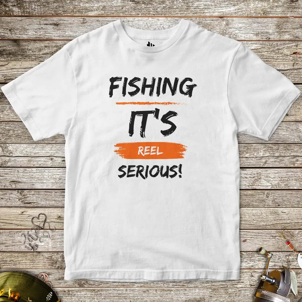 White, Fishing, it's reel serious! Tee for Kids – fish-room