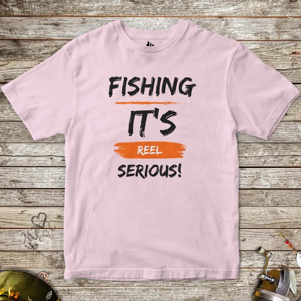 Light Pink, Fishing, it's reel serious! Tee for Kids – fish-room