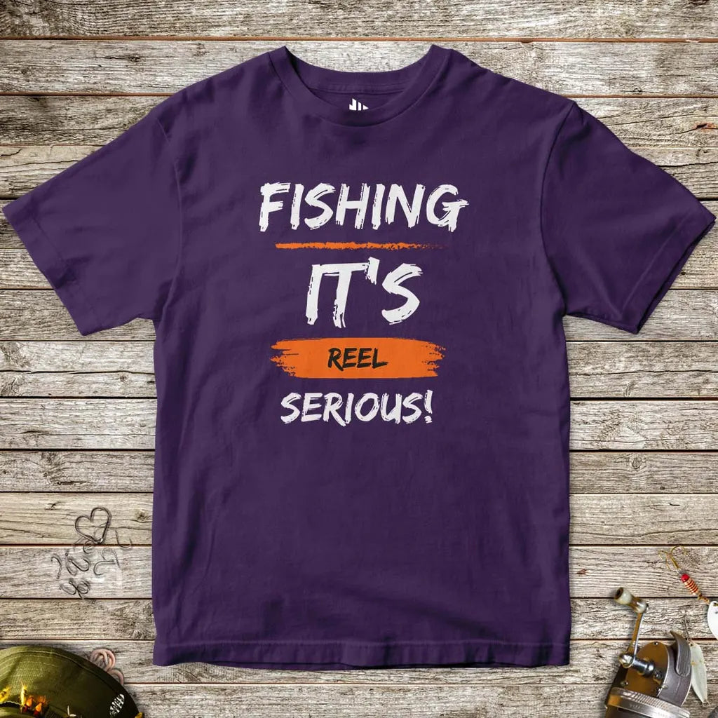 Purple, Fishing, it's reel serious! Tee for Kids – fish-room