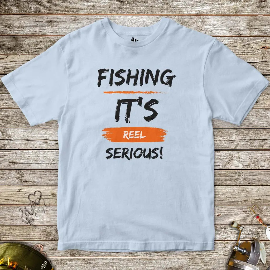 Light Blue, Fishing, it's reel serious! Tee for Kids – fish-room