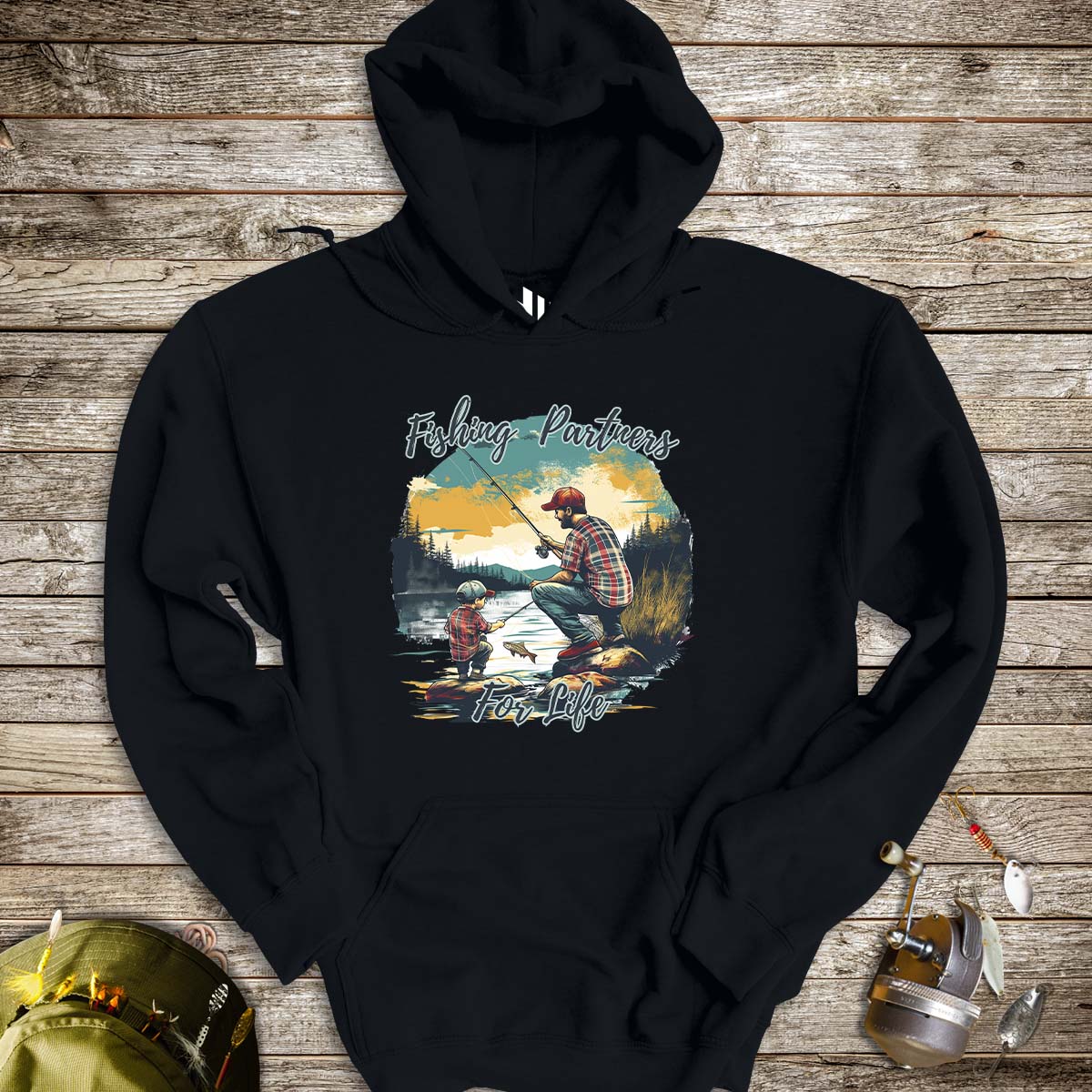 Fishing Partners for Life Hoodie - FISH - ROOM LLC