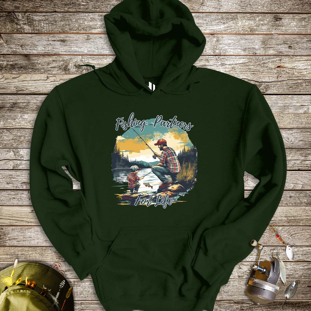 Fishing Partners for Life Hoodie - FISH - ROOM LLC
