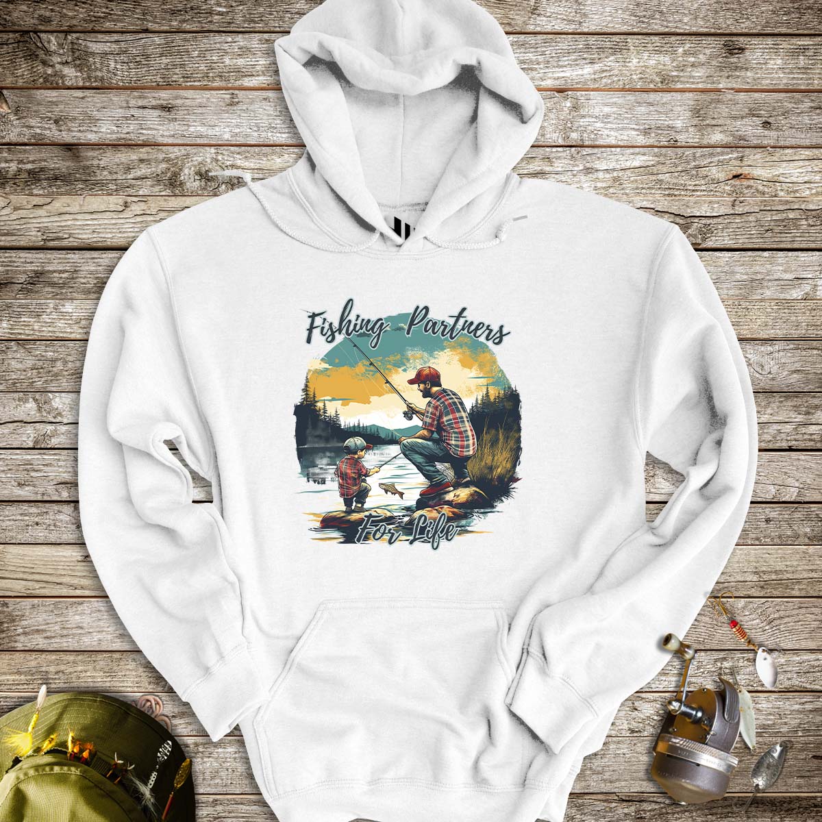Fishing Partners for Life Hoodie - FISH - ROOM LLC