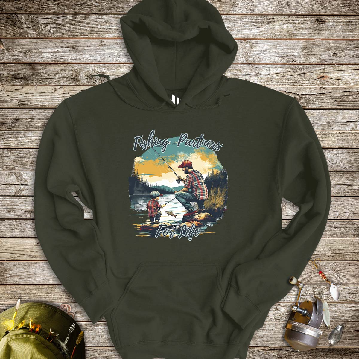 Fishing Partners for Life Hoodie - FISH - ROOM LLC