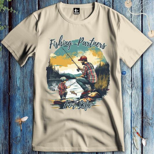 fish-room llc T-Shirt Sand / S Fishing Partners for Life T-Shirt