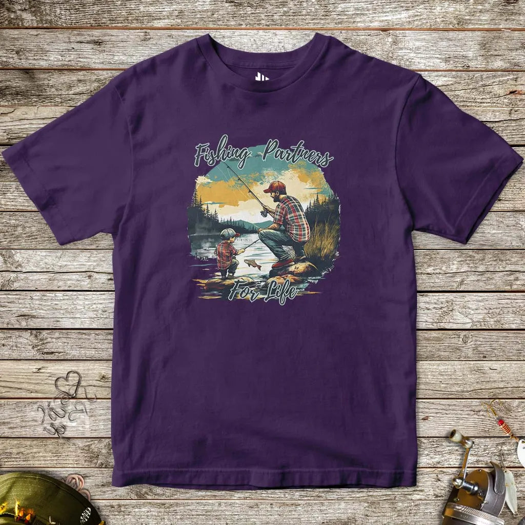 Purple, Fishing Partners for Life Tee for Kids – fish-room