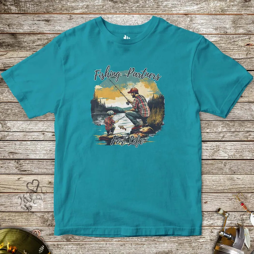 Tropical Blue, Fishing Partners for Life Tee for Kids – fish-room