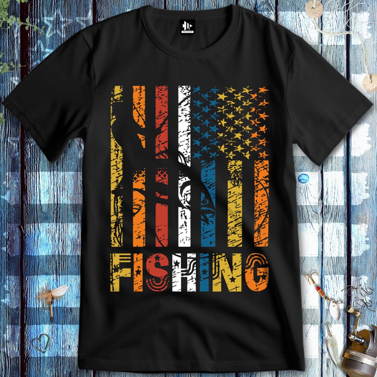 fish-room llc T-Shirt Black / S Fishing USA T-Shirt