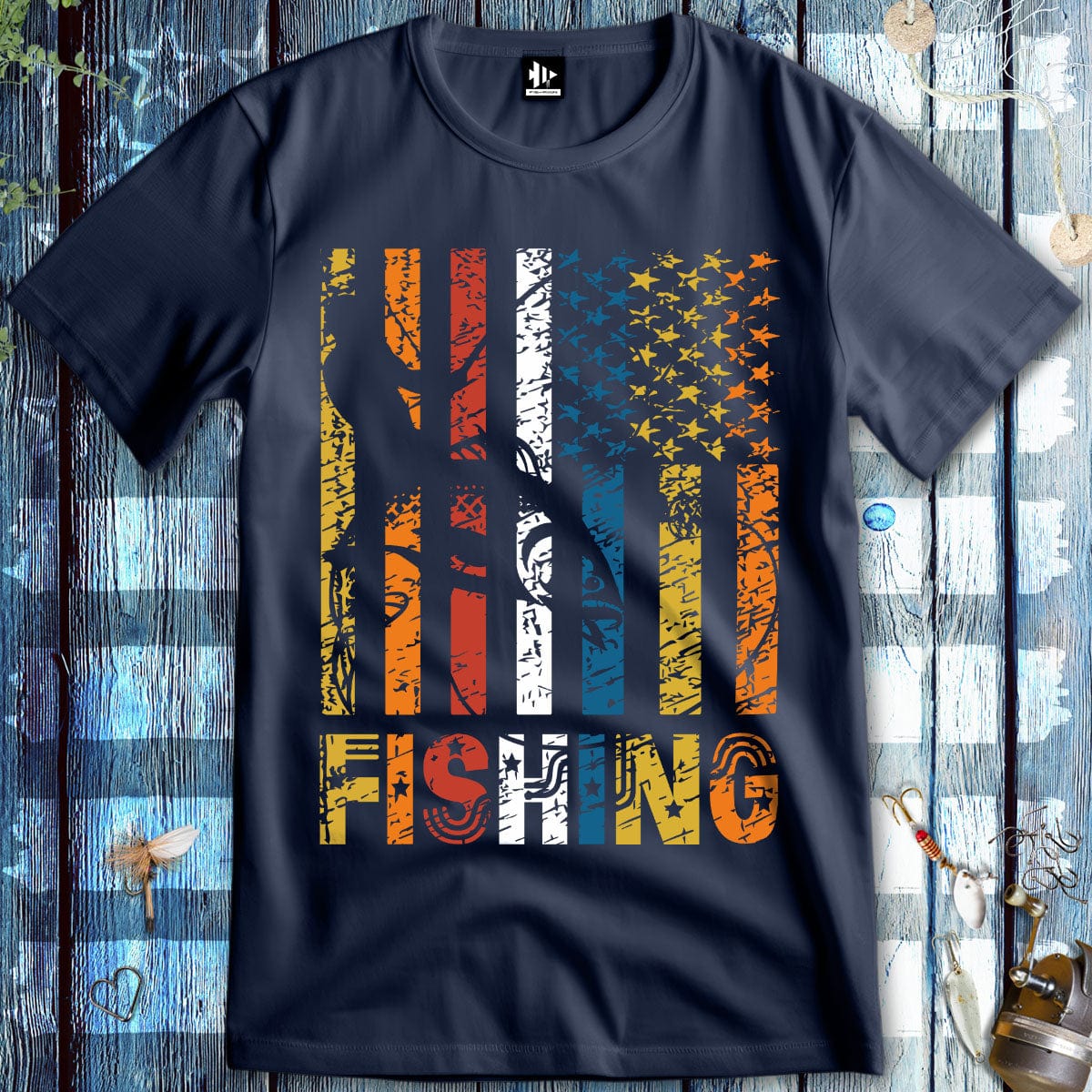 fish-room llc T-Shirt Navy / S Fishing USA T-Shirt