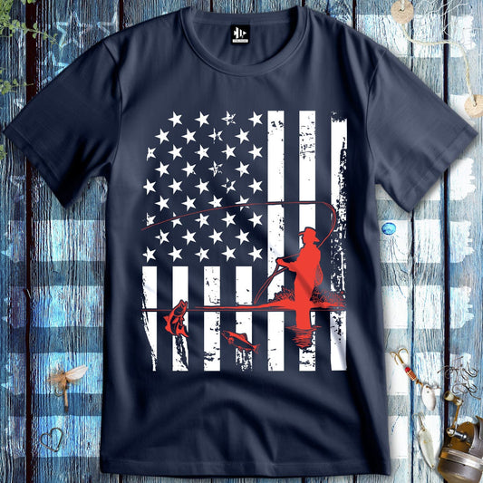 fish-room llc T-Shirt Navy / S Fishing USA T-Shirt