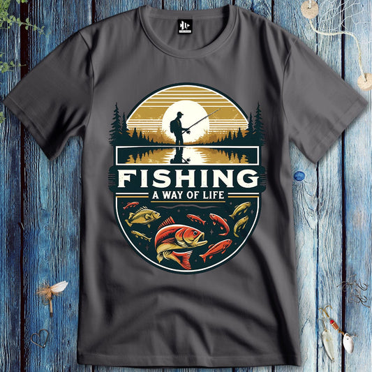 fish-room llc T-Shirt Charcoal / S Fishing, Way of Life T-Shirt