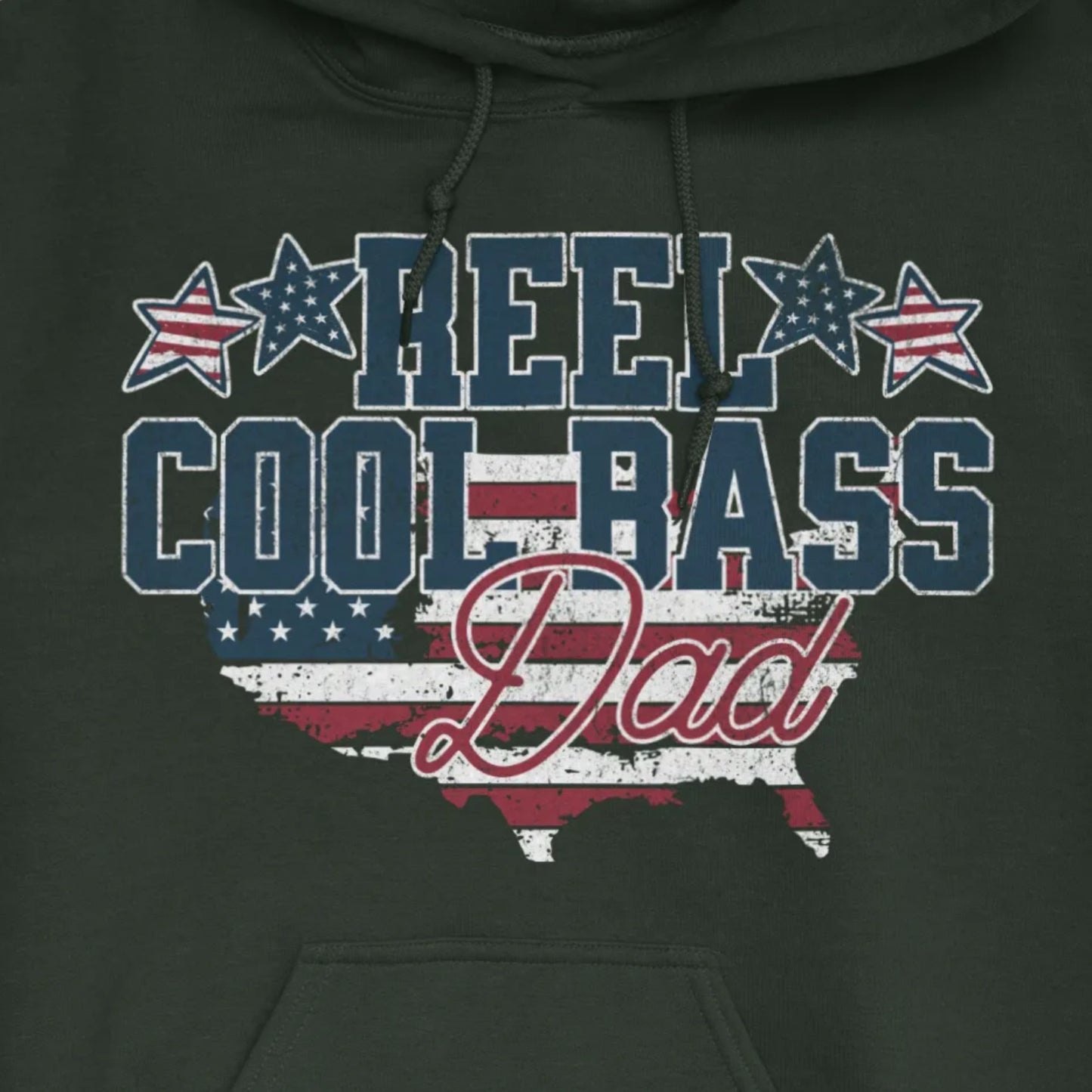Forest Green, Reel Cool Bass Dad Hoodie – fish-room