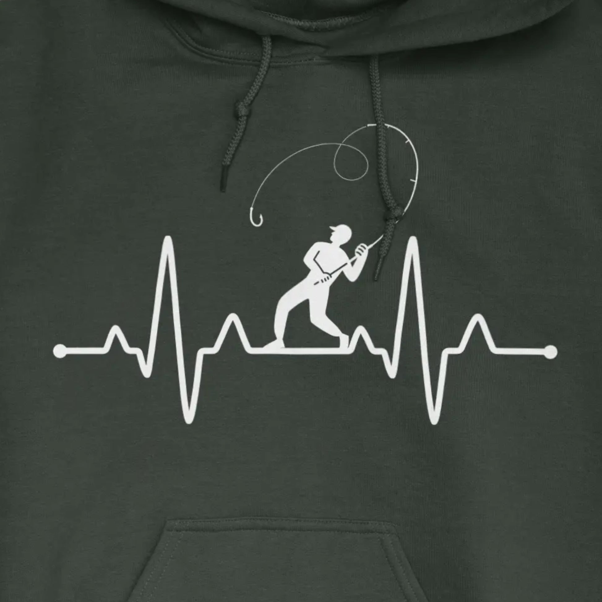 Forest Green, Fisherman's Heart Line Hoodie – fish-room
