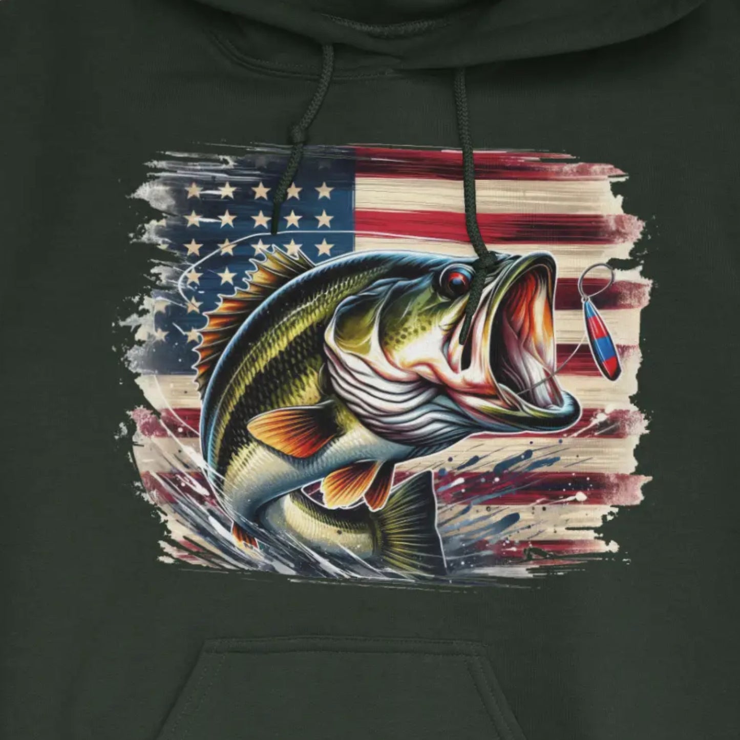 Forest Green, American Bass Hoodie – fish-room