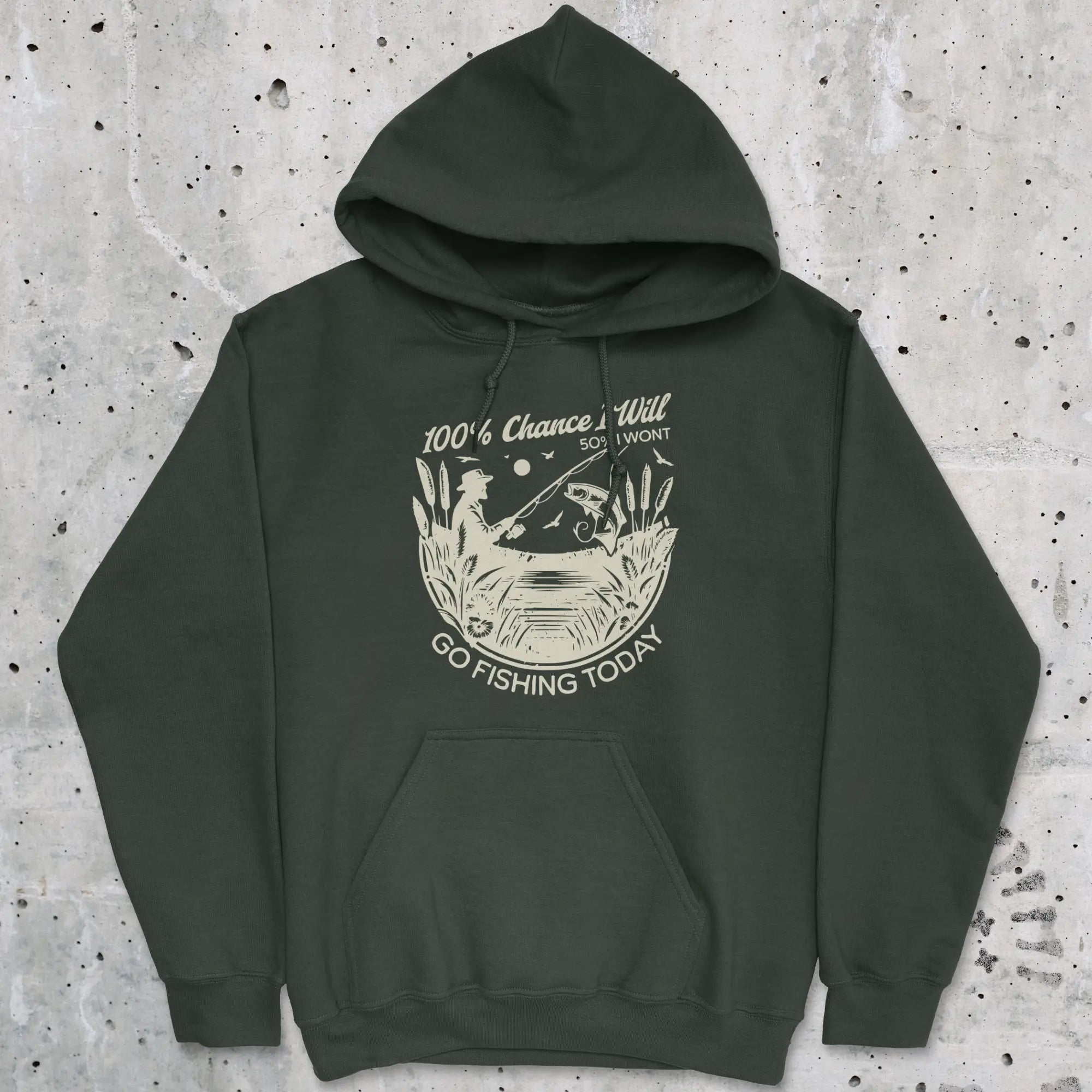 100% Fishing Day Hoodie | graphic hoodie – FISH-ROOM LLC