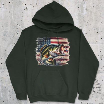 Forest Green, American Bass Hoodie – fish-room