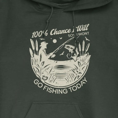 Forest Green, 100% Fishing Day Hoodie – fish-room