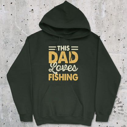 Forest Green, This Dad Loves Fishing Hoodie – fish-room