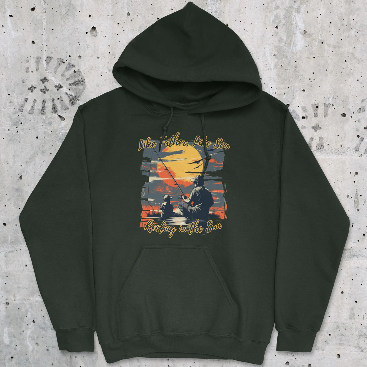 Forest Green, Like Father Like Son Hoodie – fish-room